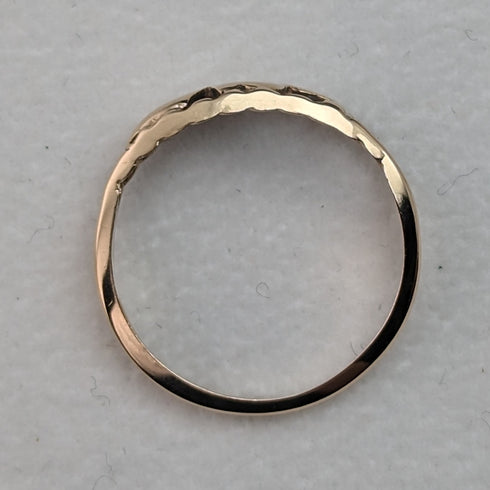 British vintage jewelry "LOVE" engraving 9ct gold ring